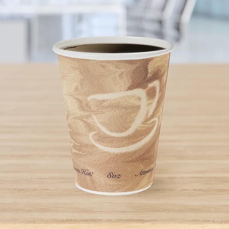 Solo® Hot Cup 8 OZ SSP Multicolor Mistique® Stock Print 50 Count/Pack 20 Packs/Case 1000 Count/Case