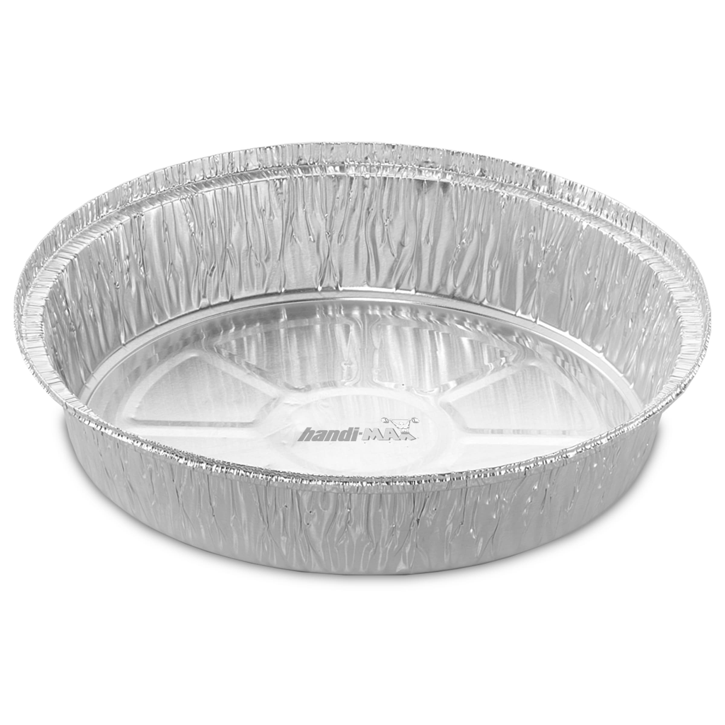 Handi-Max Take-Out Container Base 8 IN Aluminum Silver Round Freezer Safe Oven Safe 500/Case