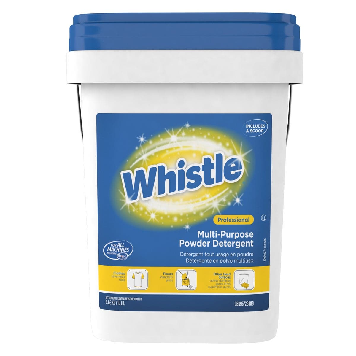 Whistle® Citrus Scent Laundry Detergent 19 LB Powder All Purpose Multi-Purpose 1/Case