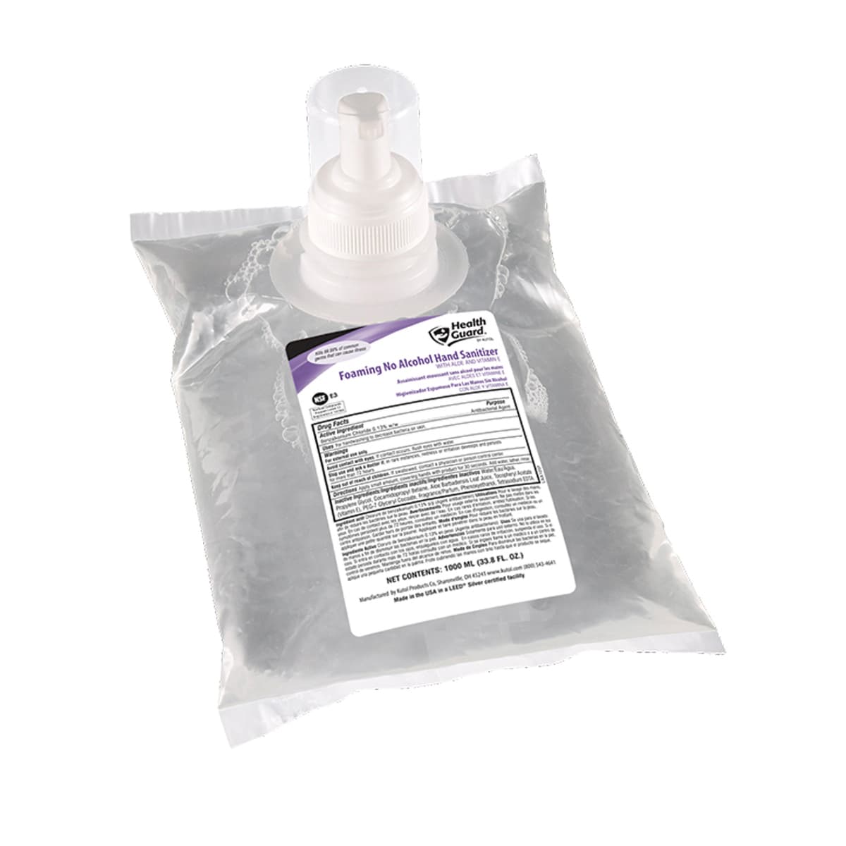 Health Guard® Hand Sanitizer Foam 1 L Light Linen Clear Alcohol Free 6/Case