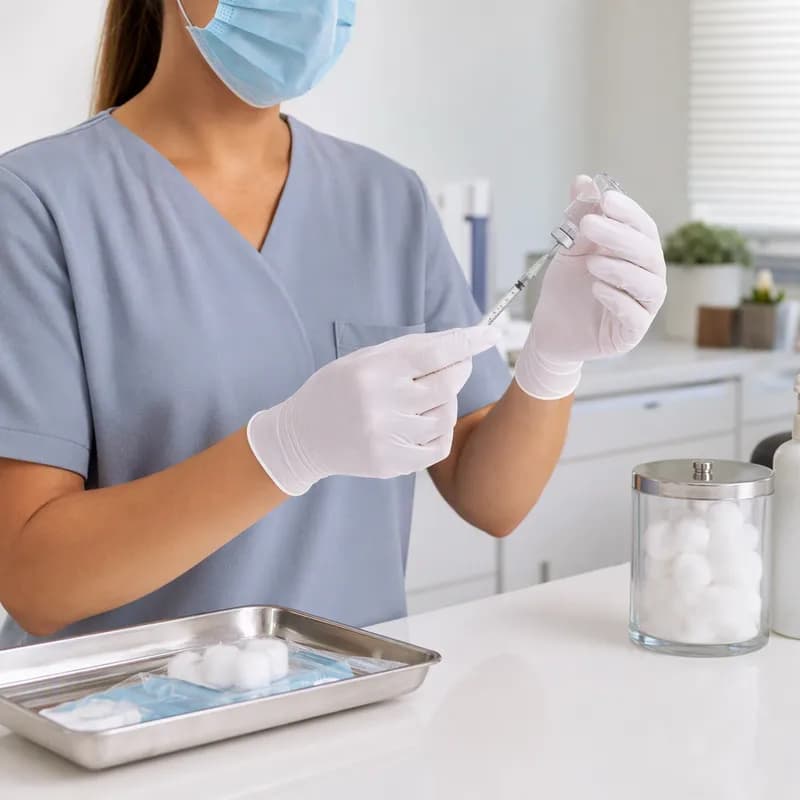 Gloves Medium (MED) White PVC Powder-Free 1000/Case