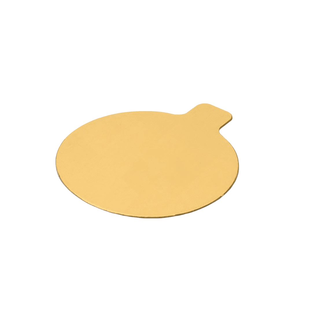 Cake Board 3.25 IN Paperboard Gold Round With Tab 500/Case