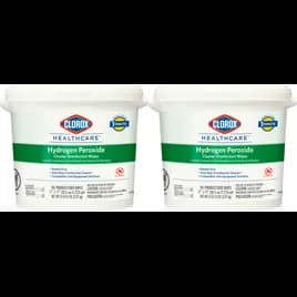 Clorox Healthcare® Hydrogen Peroxide Unscented One-Step Disinfectant Cleaner Multi Surface Wipe Bucket 185 Count/Pack
