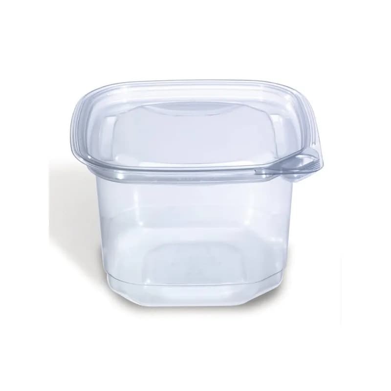 Evolutions® Deli Container Base 16 OZ PET Clear Square Tamper-Evident Tamper-Resistant 400/Case
