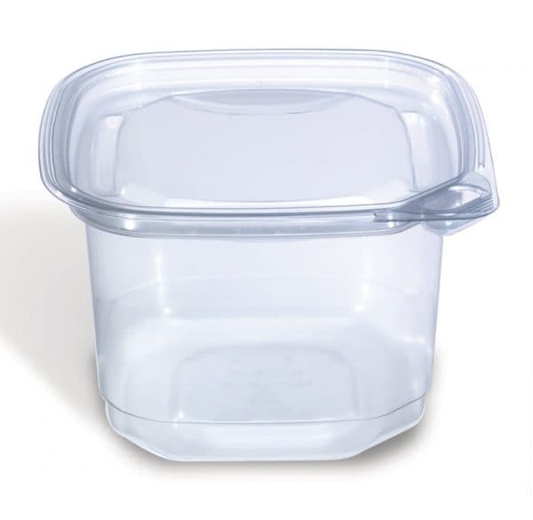 Evolutions® Deli Container Base 16 OZ PET Clear Square Tamper-Evident Tamper-Resistant 400/Case