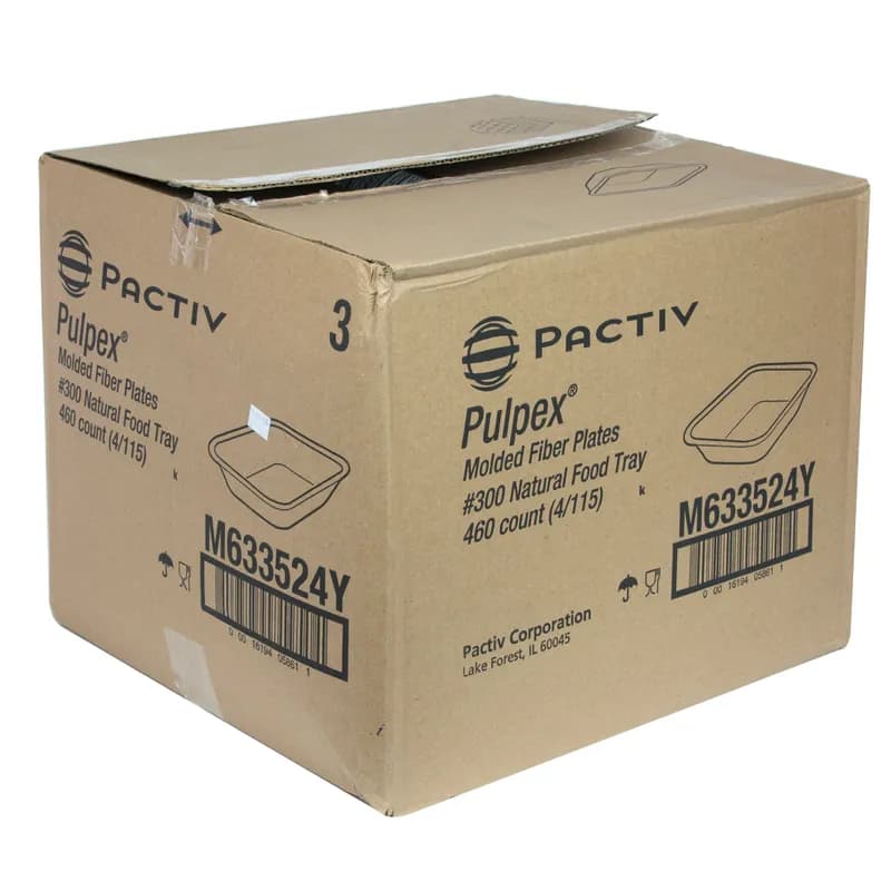SAV A DAY Take-Out Container Base 9.1X6.9X1.75 IN Molded Fiber Natural Boat 460/Case