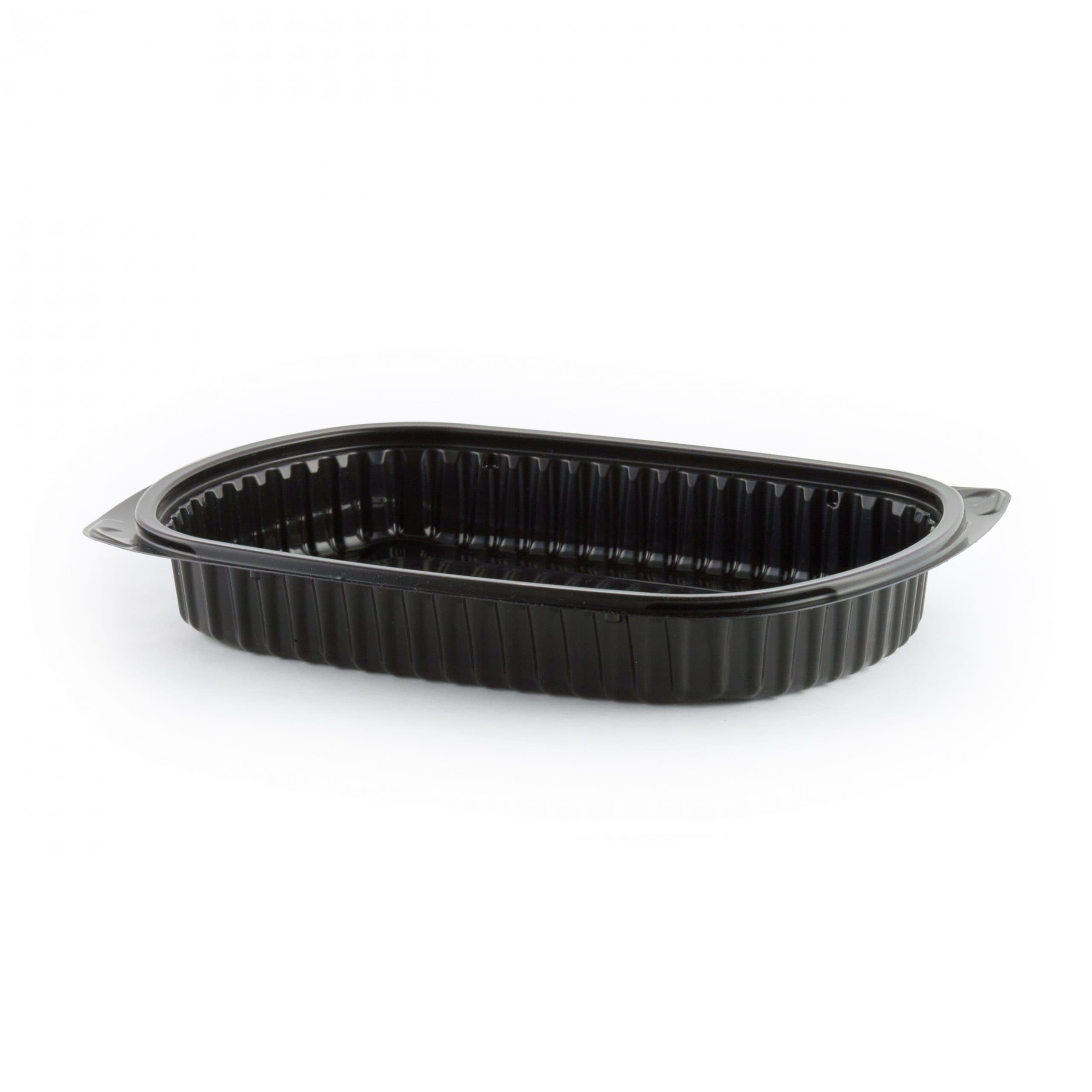 Take-Out Container Base 7X10 IN PP Black Microwave Safe 250/Case