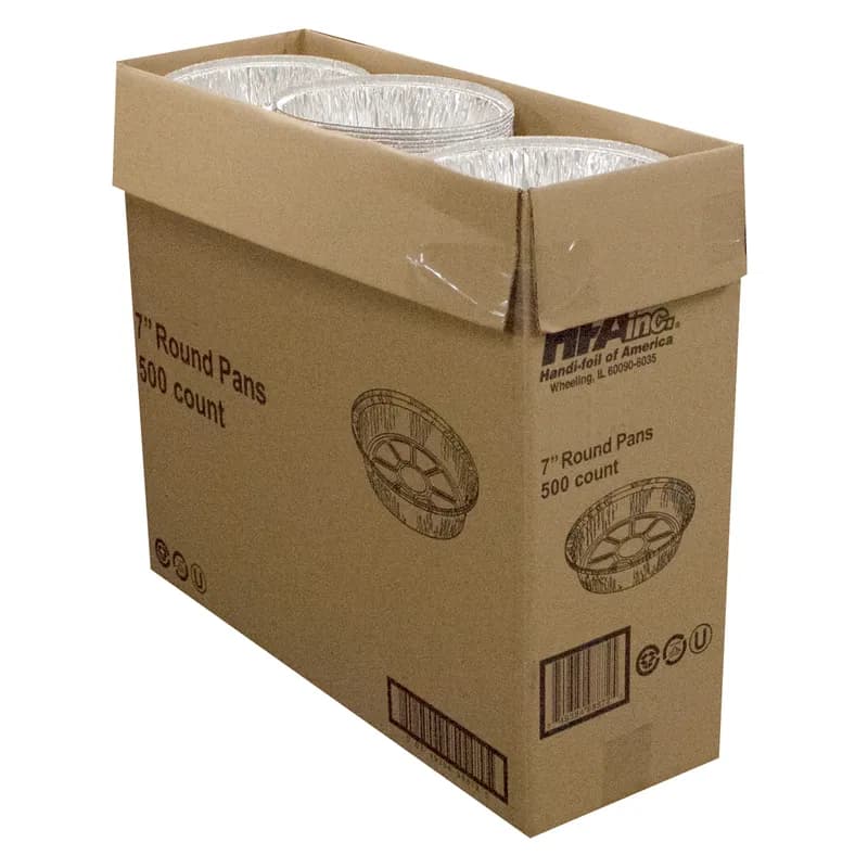 Take-Out Container Base 7.125X1.75 IN Aluminum Silver Round 500/Case