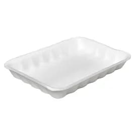 4P Meat Tray 6.75X9.25X1.31 IN Polystyrene Foam White Rectangle 500/Case