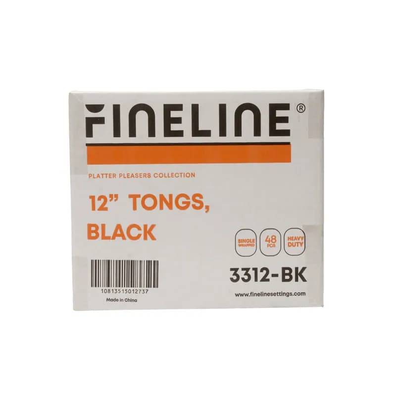 Tongs 12 IN PS Black 48/Case
