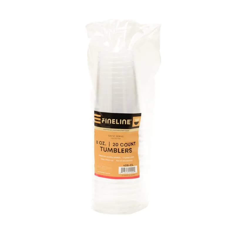 Cup Tumbler Tall 8 OZ Plastic Clear 500/Case