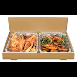 The Catering Box REGULAR 21.75X13.25X2.5 IN Corrugated Cardboard Kraft Rectangle
Folding Display Lid Option 50/Bundle