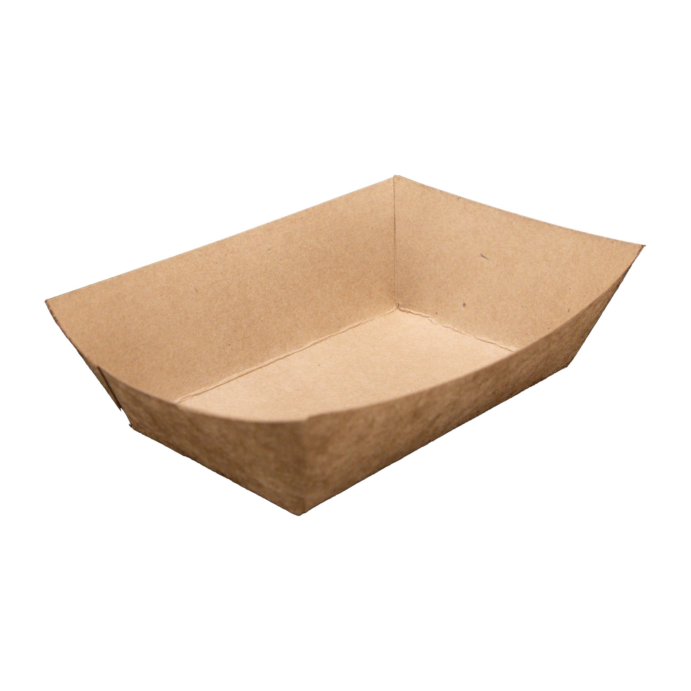 Food Tray 2 LB Kraft Paperboard Kraft Rectangle 1000/Case