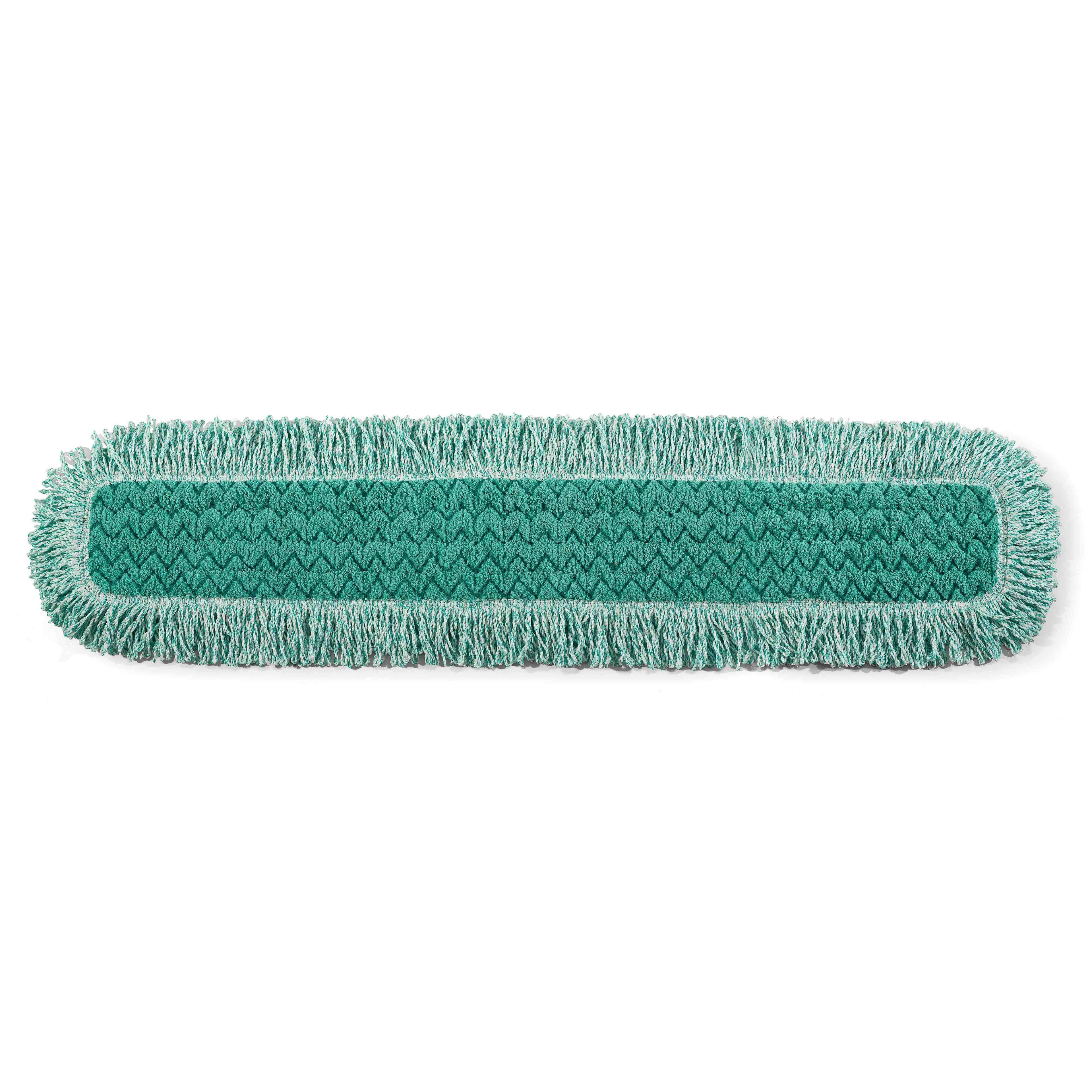 Hygen™ Dust Mop 36 IN Green Microfiber Cut End Launderable Fringed 1/Each