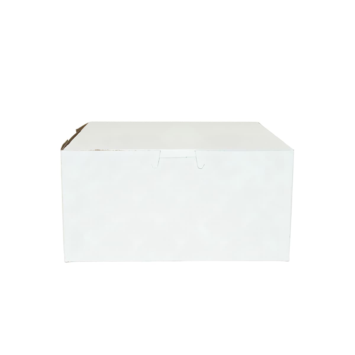 Easy Lock Cake Box 8X8X4 IN SUS Paperboard CRB White Square Lock Corner 1-Piece 250/Bundle