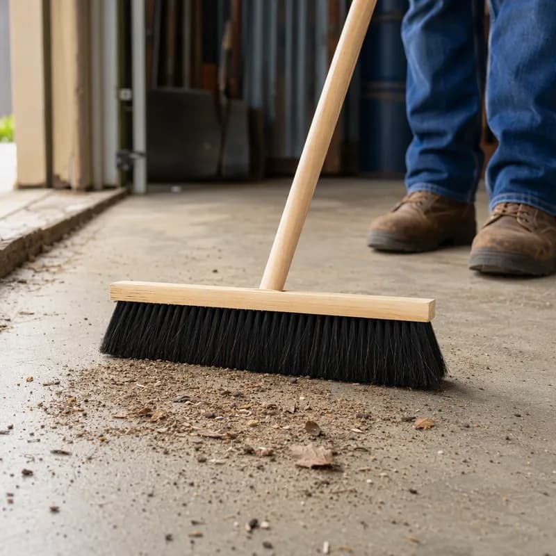 Marlow™ Push Broom Head 18X4 IN Black Tampico Medium Sweep 2 Threaded Handle Holes 1/Each
