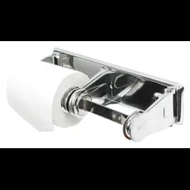 Toilet Paper Dispenser 11.25X4.25X2.38 IN Stainless Steel Wall Mount Silver 2-Roll Standard Open 1/Each
