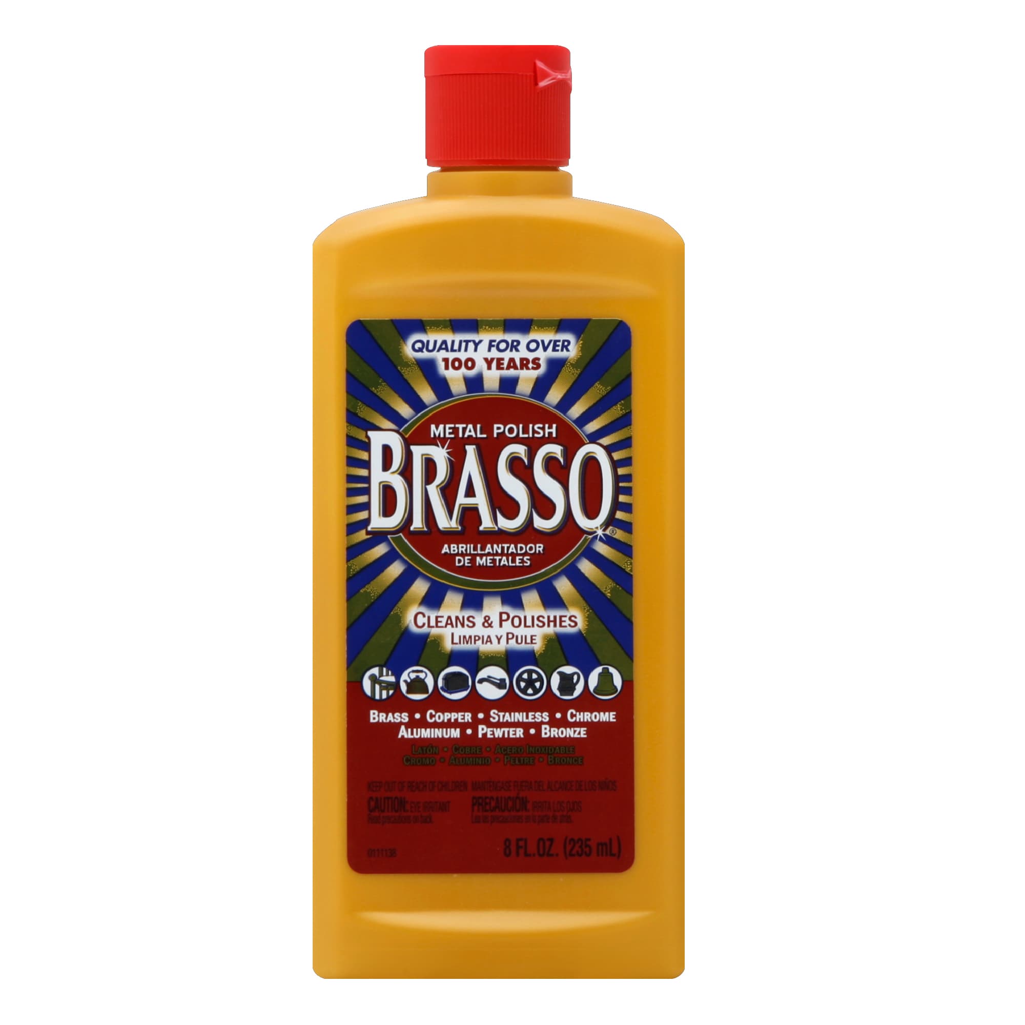Brasso® Metal Polish 8 FLOZ Multi Surface RTU 8/Case