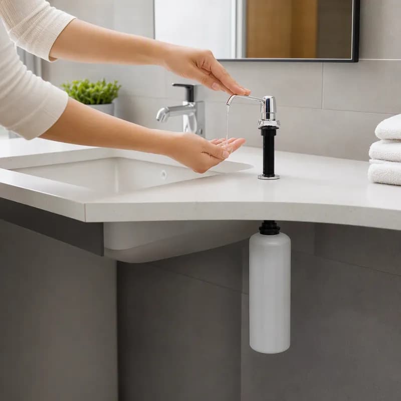 Soap Dispenser Liquid 1000 mL Manual Lavatory Mount Top Fill With 4IN Spout 1/Each