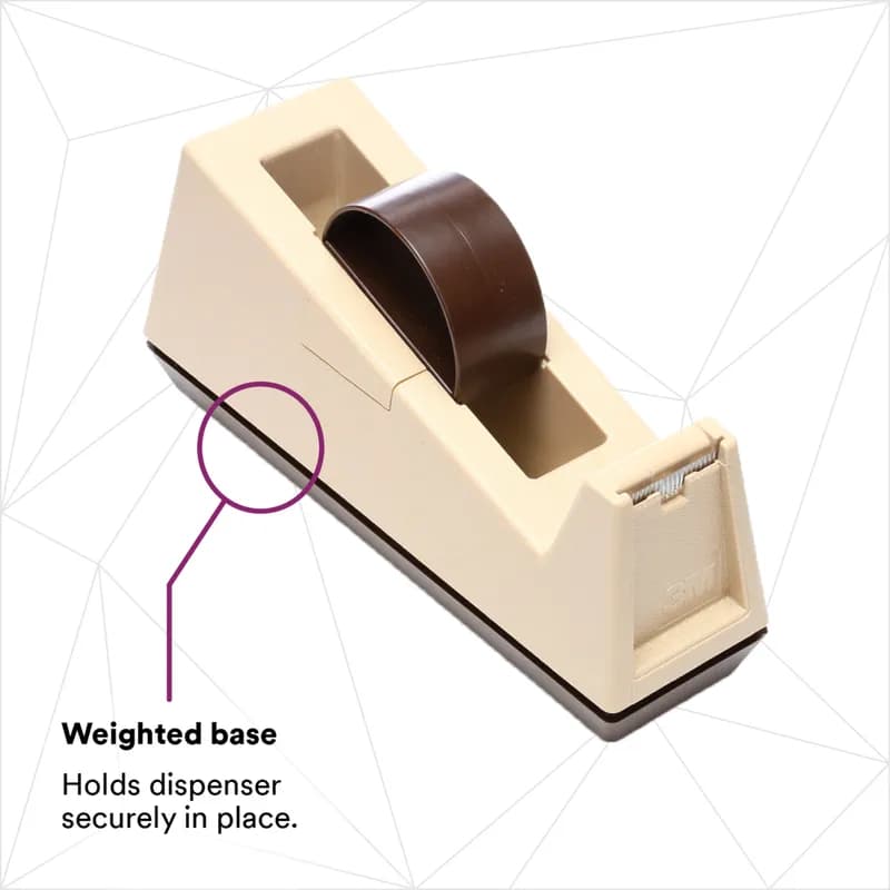 Scotch® C25 1 IN Beige Plastic Heavy Duty 3/Case