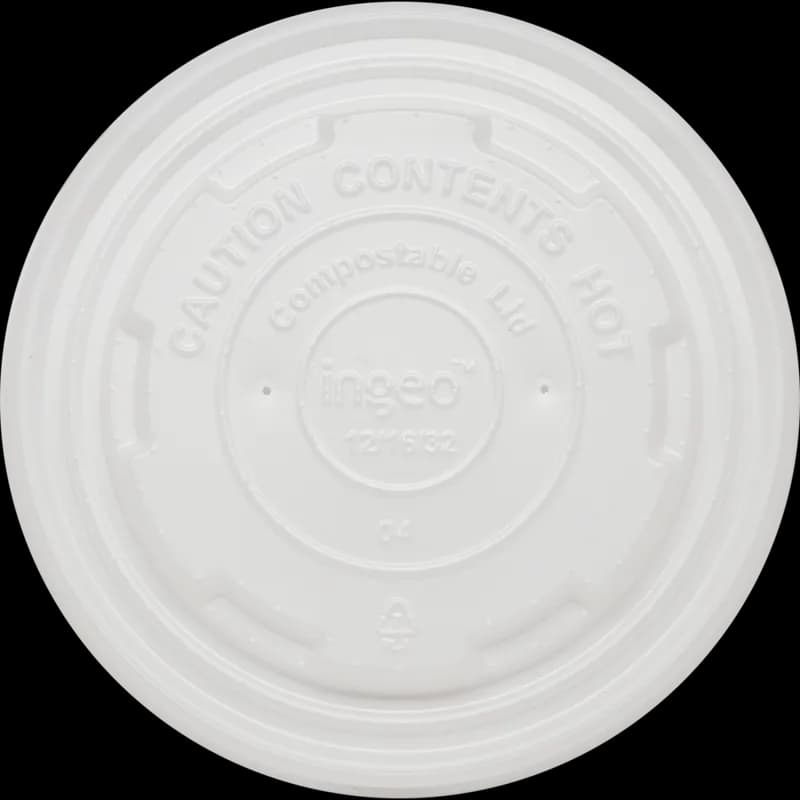 Lid PLA Clear Round For 12-32 OZ Bowl 1000/Case