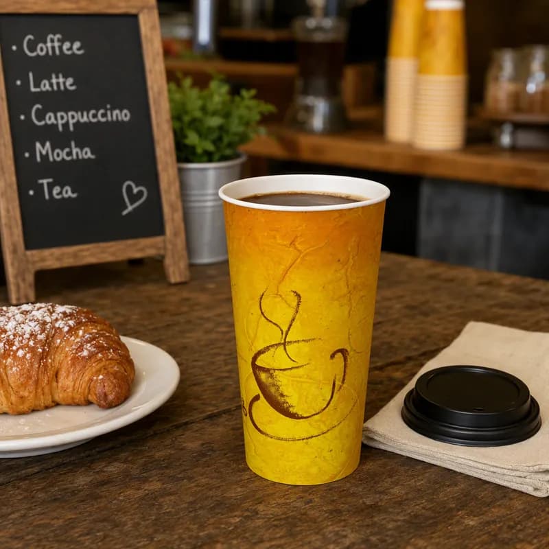 Hot Cup 20 OZ Single Wall Poly-Coated Paper Brown Soho 800/Case