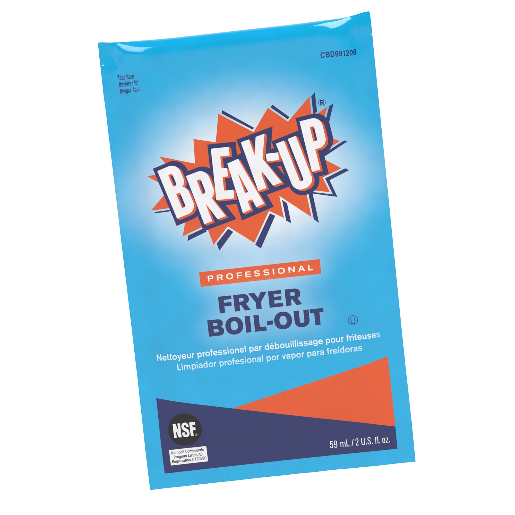 Suma® Break-Up® Boil-Out Fryer Cleaner 2 FLOZ Non-Caustic Liquid RTU Kosher 36/Case