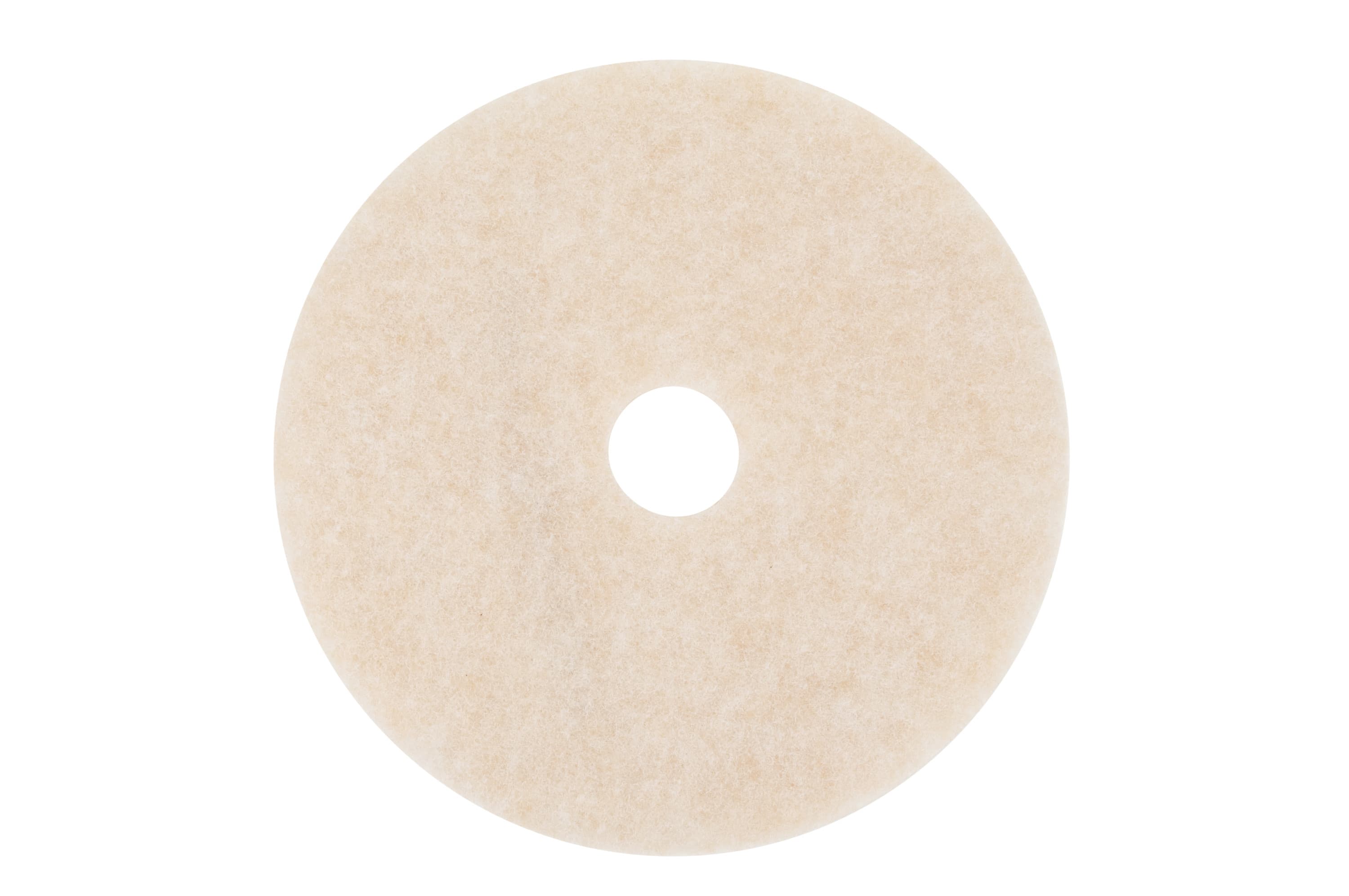 Scotch-Brite™ 3200 Burnishing Pad 17X1 IN White Non-Woven Polyester Fiber 1500-3000 RPM Center Hole 5/Case