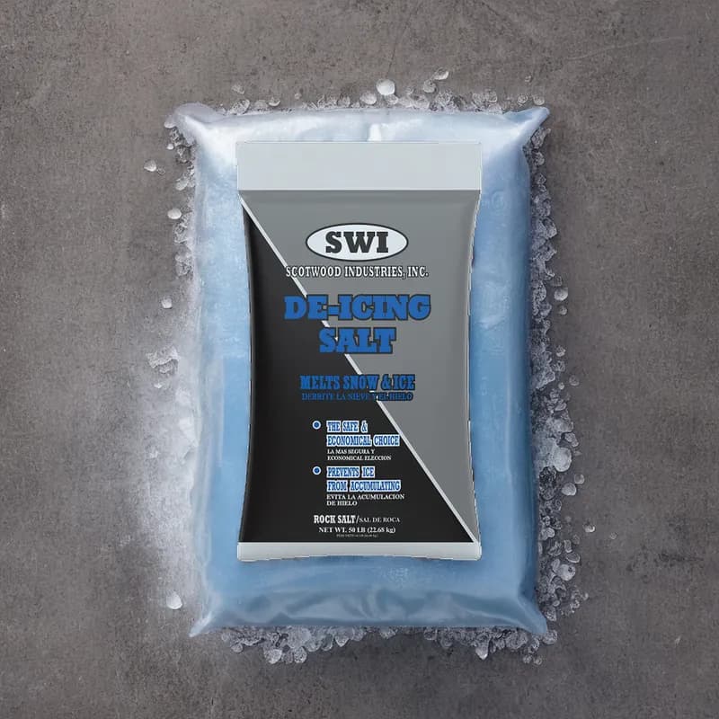Ice Melt 50 LB Pink Rock Salt Sodium Chloride Bag 50/Pallet