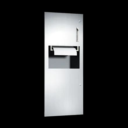 Simplicity™ Paper Towel Dispenser & Waste Receptacle 16.06X41.25X9.63 IN Stainless Steel Recessed 1/Each