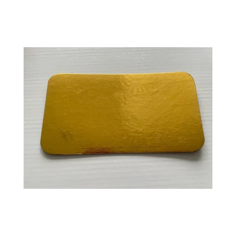 Cake Board 9X5 IN Paperboard Gold Rectangle Embossed 200/Case