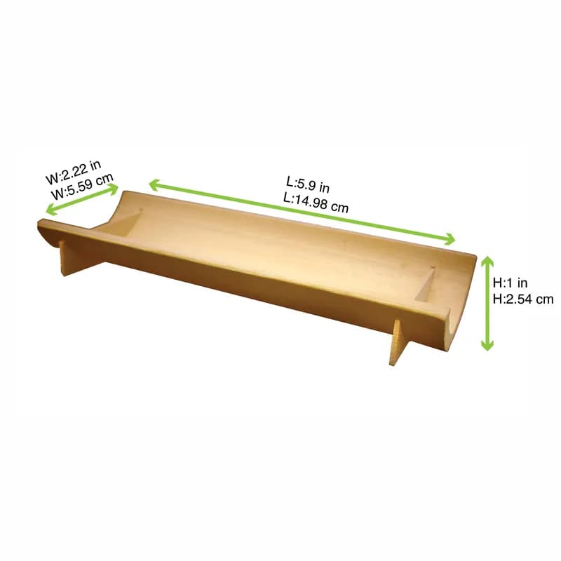 Plate 5.9X2.2 IN Bamboo Natural Half Round 20 Count/Pack 10 Packs/Case 200 Count/Case