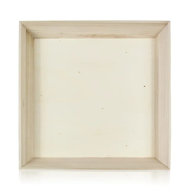 Serving Tray 17.9X17.9X3 IN Wood Natural Heavy Duty Grease Resistant 10 Count/Case