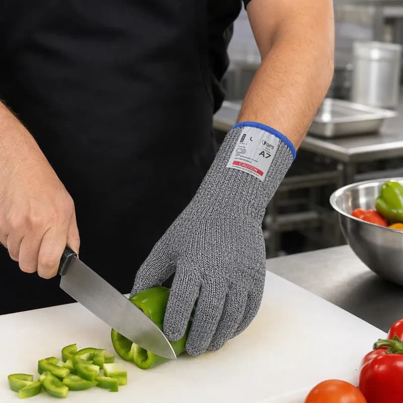 Gloves Large (LG) Medium Weight Stainless Steel Fiber 1/Each