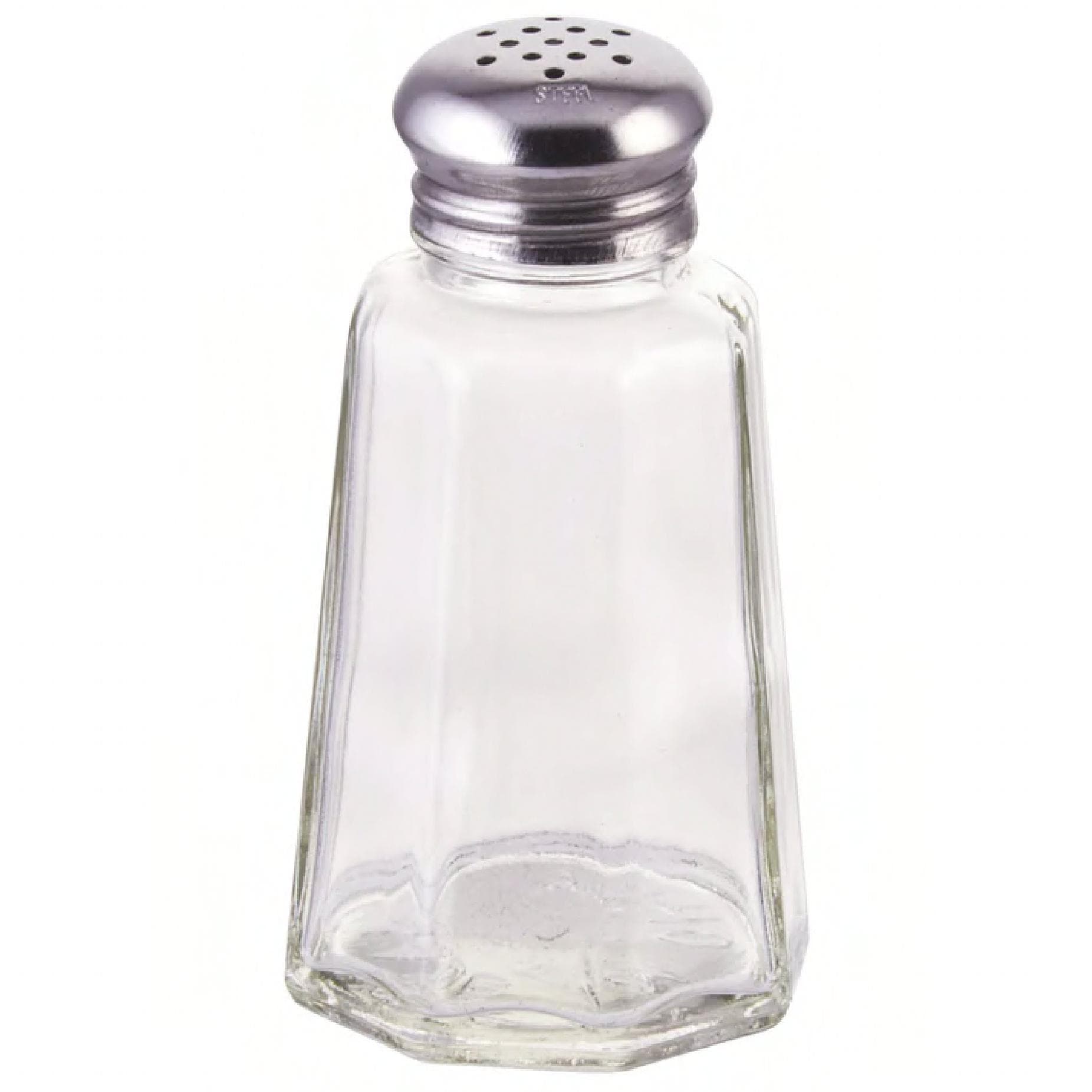 Salt & Pepper Shaker 2 OZ Glass Paneled Mushroom Top 12/Dozen
