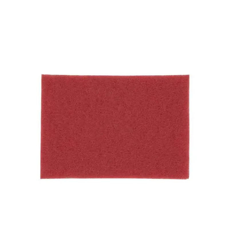 3M™ Scotch-Brite™ 5100 Cleaning Pad 13X1 IN Red Non-Woven Polyester Fiber 175-600 RPM Center Hole 5/Case