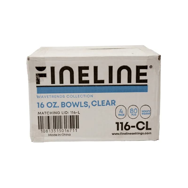 Serving Bowl 16 OZ PS Clear 80/Case