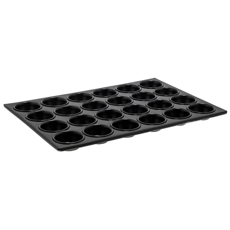 Cupcake & Muffin Pan 3 OZ 20.75X14.125X1 IN 24 Compartment Aluminum Non-Stick 1/Each