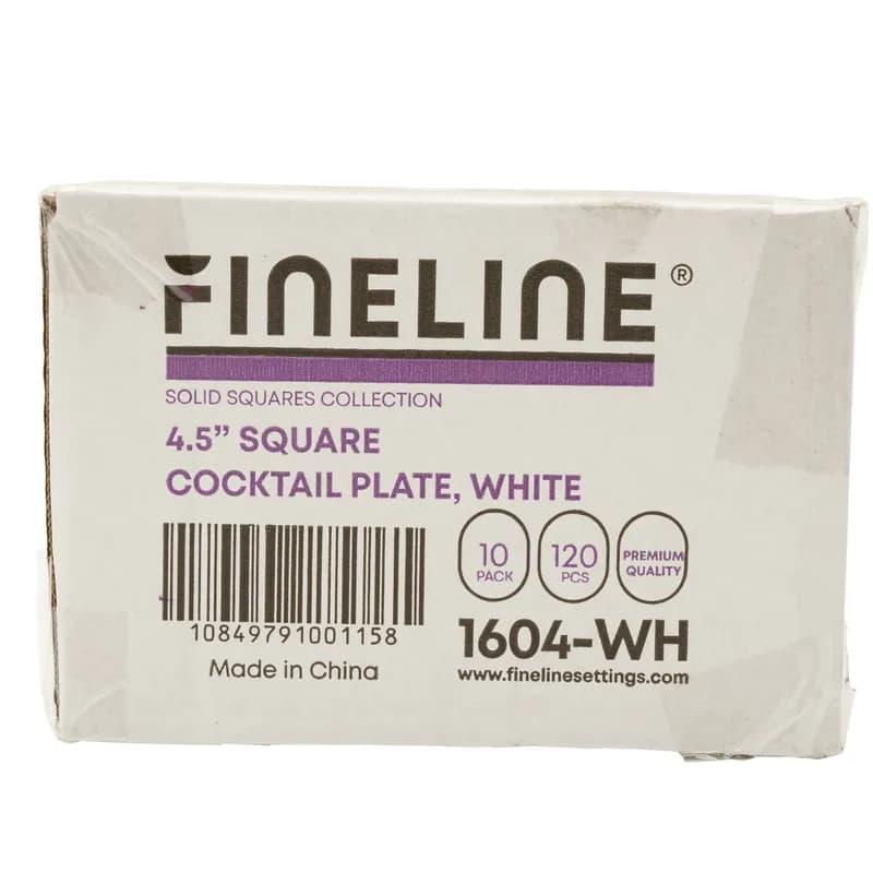 Plate 4.5X4.5 IN White Square 120/Case