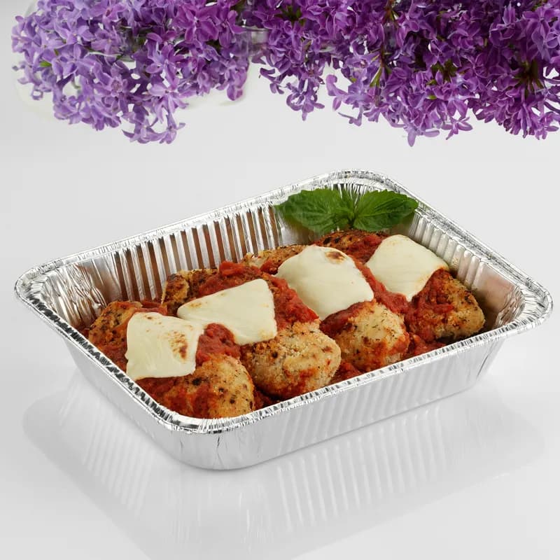 Take-Out Container Base 1 LB 7.063X5.125X2 IN Aluminum Silver Oblong 500/Case