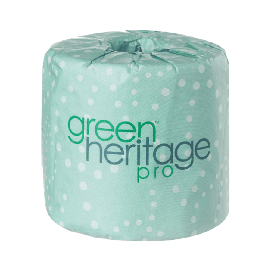 Green Heritage Pro Toilet Paper & Tissue Roll 2PLY White 500 Sheets/Roll