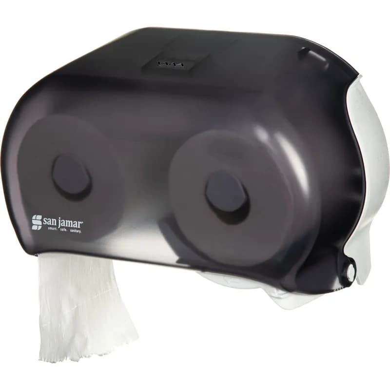 San Jamar Toilet Paper Dispenser 8.75X13.00X6.50 IN HIPS Smoke Dual 1/Each