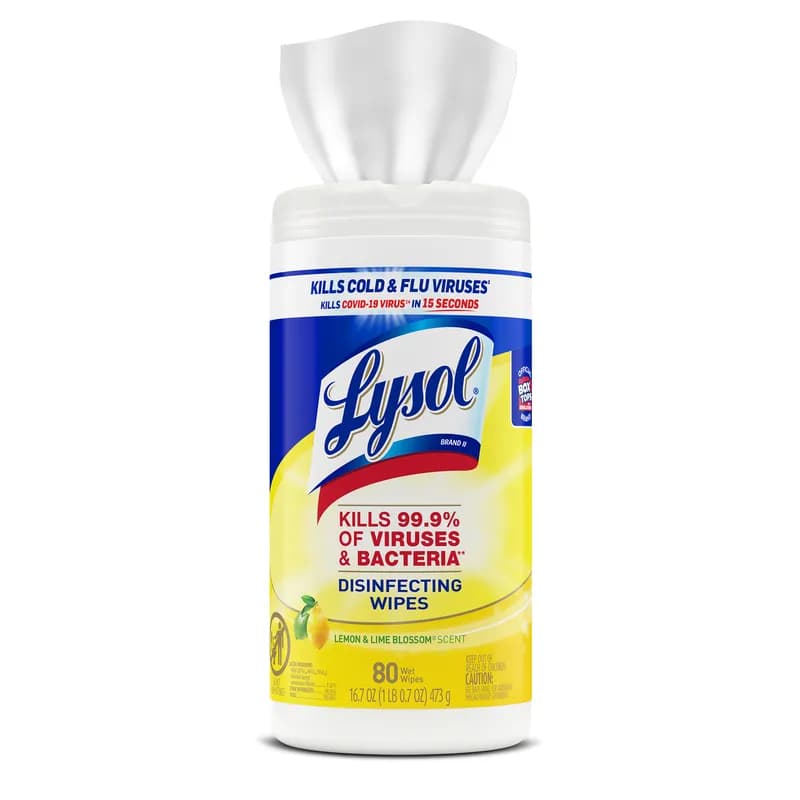 Lysol® Citrus Scent One-Step Disinfectant Multi Surface Wipe 80 Count/Pack 6 Packs/Case 480 Count/Case