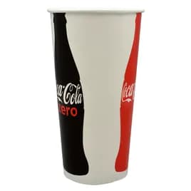 Cold Cup 22 OZ Single Wall Poly-Coated Paper Coca-Cola 1000/Case