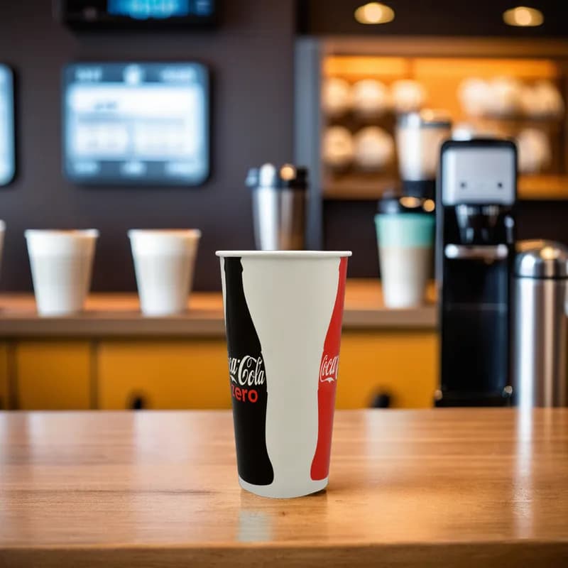 Cold Cup 22 OZ Single Wall Poly-Coated Paper Coca-Cola 1000/Case