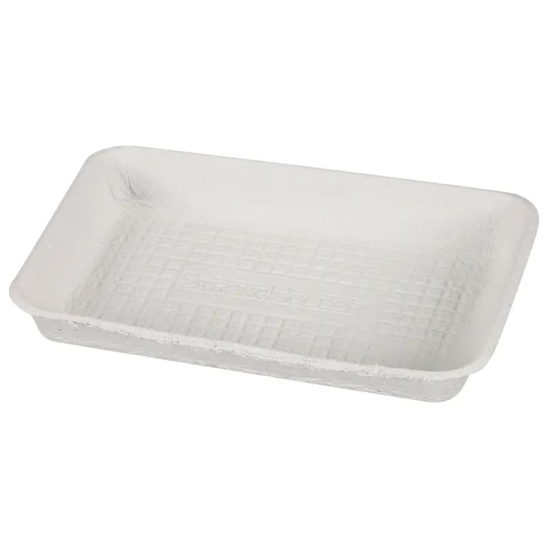 StrongHolder® Take-Out Container Base 6X8 IN Molded Fiber Beige Rectangle 500/Case