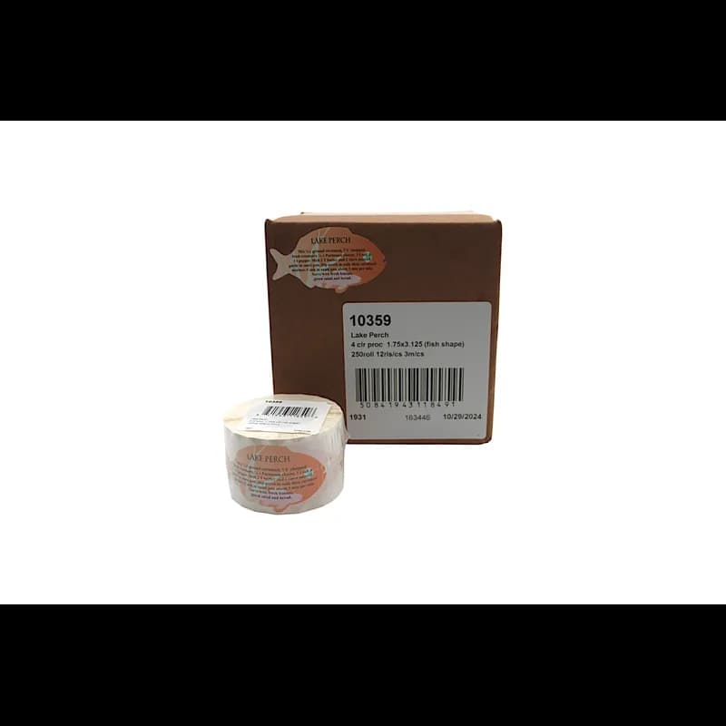 Lake Perch Meat Fish Recipe Label 1.75X3.125 IN Fish 4 Color Process 250 Count/Roll 12 Rolls/Case 3000 Count/Case