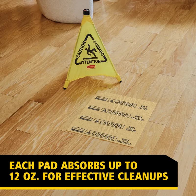Over the Spill® Absorbent Pad 16X12.6 IN Yellow PP 22 Count/Pack 12 Packs/Case