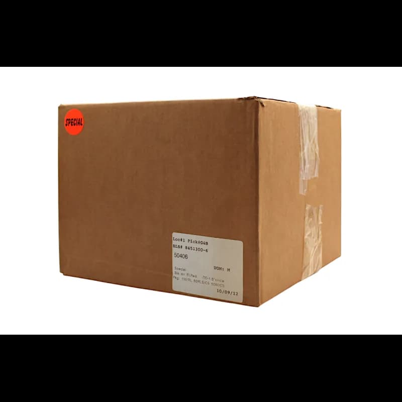 Special Label 1.5 IN Black Fluorescent Red Circle 1000 Count/Roll 50 Rolls/Case 50000 Count/Case