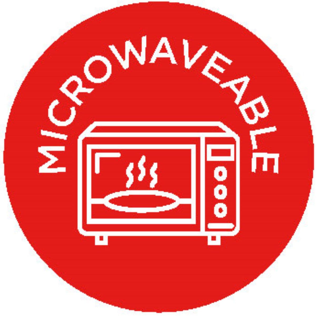 Microwaveable Deli Label 1 IN Red Icon Circle UV 1000 Count/Roll 50 Rolls/Case 50000 Count/Case